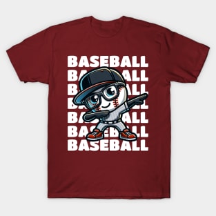 Cartoon Baseball Player T-Shirt